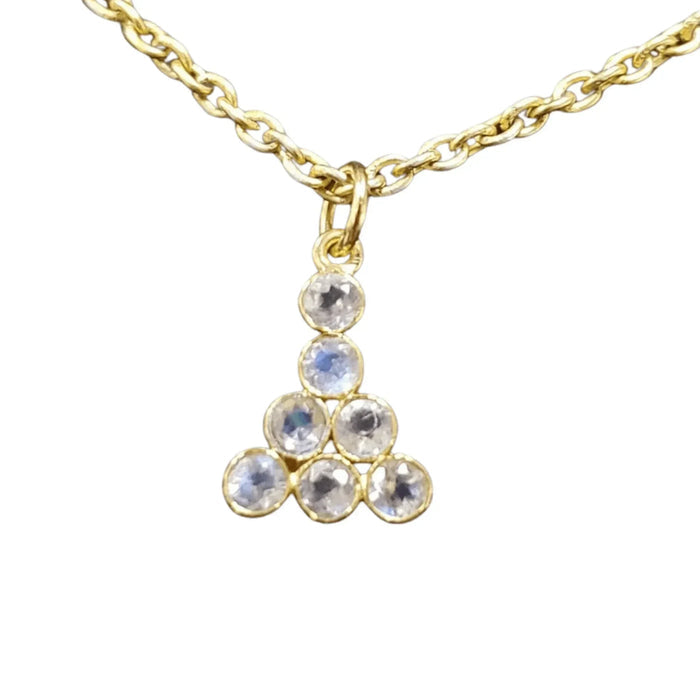 14k Gold Rainbow Moonstone Pendant Beautiful Charm - K Jewelry Accessories