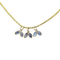 14k Gold Rainbow moonstone Pendant Charm Beautiful Two Stone - K Jewelry Accessories
