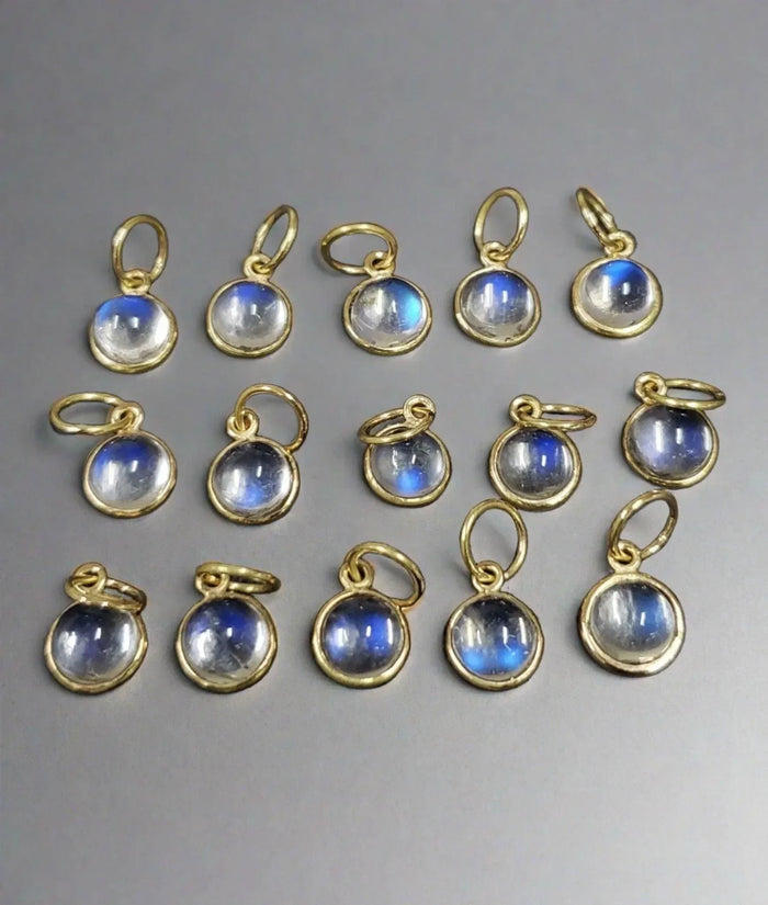 14k Gold Rainbow moonstone Pendant Elegant jewelry - K Jewelry Accessories