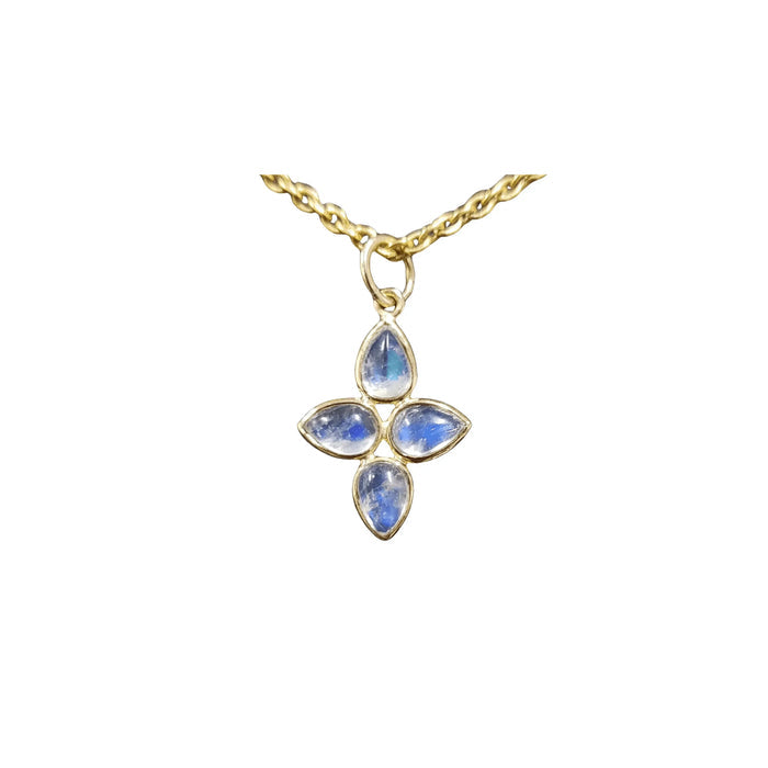 14k Gold Rainbow Moonstone Pendant Elegant - K Jewelry Accessories