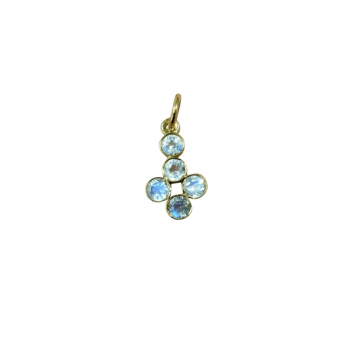 14k Gold Rainbow moonstone Pendant for women - K Jewelry Accessories