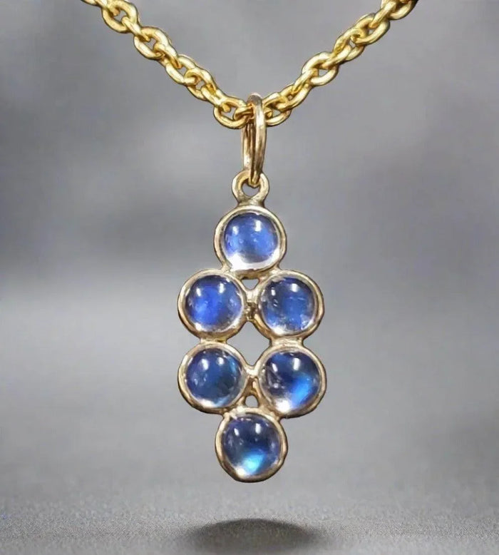 14k Gold Rainbow Moonstone Pendant Handmade Jewelry - K Jewelry Accessories