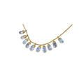 14k Gold Rainbow Moonstone Teardrop Charm Pendant - K Jewelry Accessories