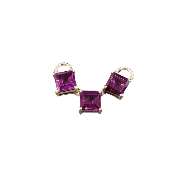 14k Gold Rhodolite Garnet Necklace Charm Jewelry - K Jewelry Accessories