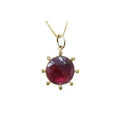 14k Gold Rhodolite Garnet Pendant With Yellow Sapphire - K Jewelry Accessories