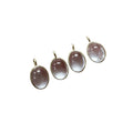 14k Gold Rose Quartz Charm Necklace Oval Cabochon - K Jewelry Accessories