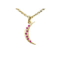 14k Gold Ruby Pendant Half Moon Shape For Unisex - K Jewelry Accessories