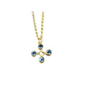 14k Gold Swiss Blue Topaz Pendant Charm - K Jewelry Accessories