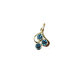 14k Gold Swiss Blue Topaz Pendant In Beautiful shape - K Jewelry Accessories
