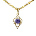 14k Gold Tanzanite Dainty Pendant - K Jewelry Accessories