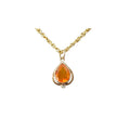 14k Gold Teardrop Orange Ethiopian Opal Pendant With Diamond - K Jewelry Accessories