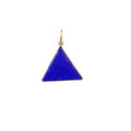 14k Gold Triangle Shape Natural Lapis Pendant - K Jewelry Accessories