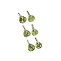 14k Gold Uncarved Heart Green Peridot Pendant Charm - K Jewelry Accessories