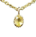 14k Gold Yellow Sapphire Charm Pendant Oval shape - K Jewelry Accessories