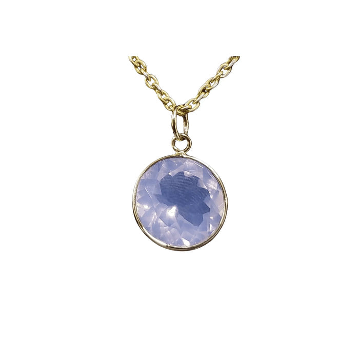 14k Lavender Pendant gold - Natural Quartz For Women - K Jewelry Accessories