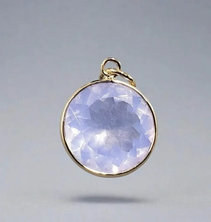 14k Lavender Pendant gold - Natural Quartz For Women - K Jewelry Accessories