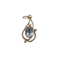 14k Natural Aquamarine Gold Pendant For Women - K Jewelry Accessories