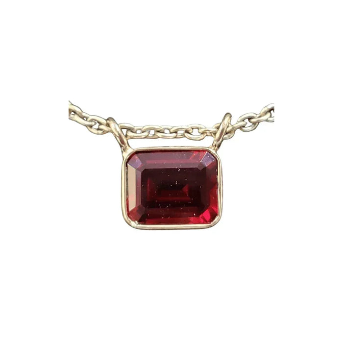 14k Natural Red Garnet Pendant Gold - K Jewelry Accessories