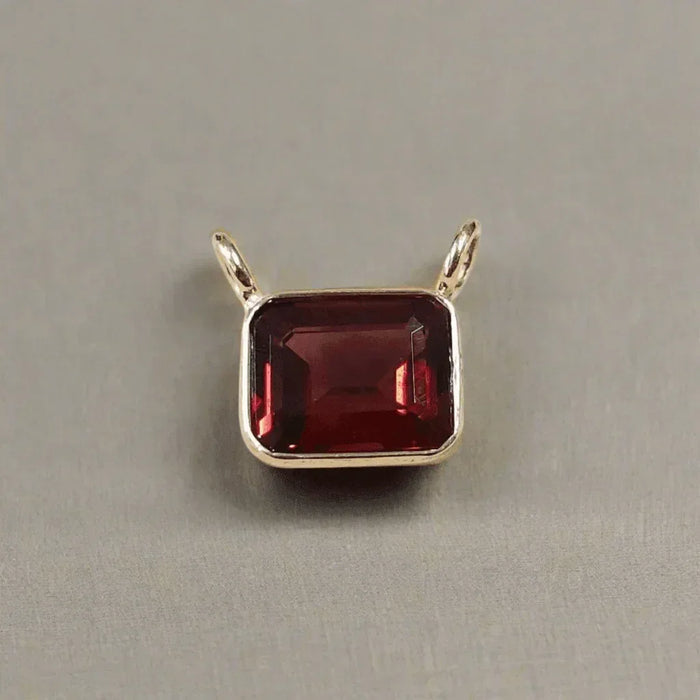 14k Natural Red Garnet Pendant Gold - K Jewelry Accessories