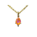 14k Orange Ethiopian opal Gold Pendant With Diamond - K Jewelry Accessories