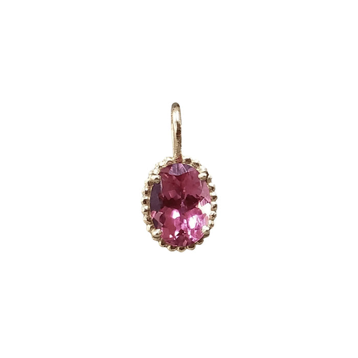 14k Pink Tourmaline Gold Charm Beautiful - K Jewelry Accessories