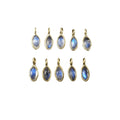 14k Rainbow Moonstone Gold Necklace Charm - K Jewelry Accessories