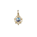 14k Round Cabochon Rainbow Moonstone Designer Pendant - K Jewelry Accessories