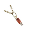 14K Solid Gold Orange Sapphire Pendant | Natural Baguette Sapphire - K Jewelry Accessories