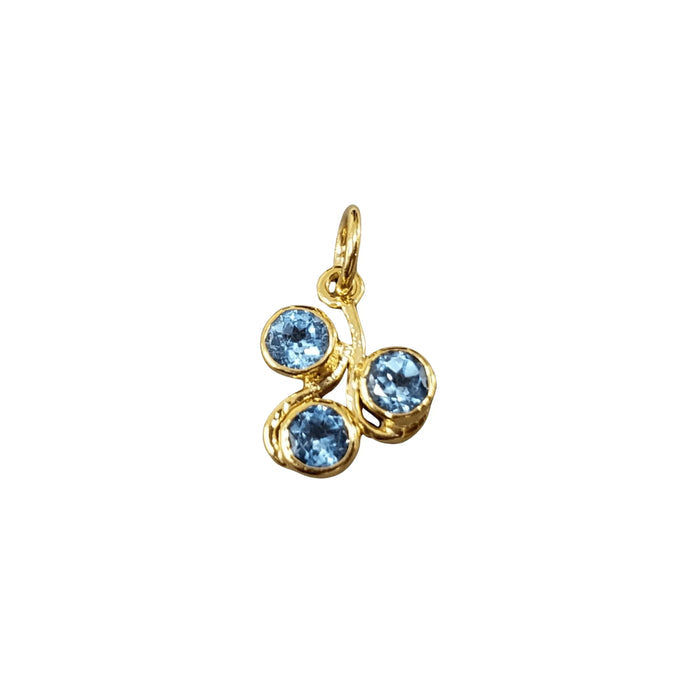 14k Swiss Blue Topaz Gold Pendant Elegant - K Jewelry Accessories