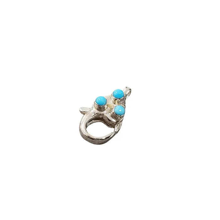 15 x 8 mm 925 Sterling Silver Turquoise Handmade Lobster Clasp - K Jewelry Accessories