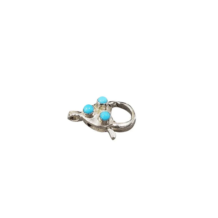 15 x 8 mm 925 Sterling Silver Turquoise Handmade Lobster Clasp - K Jewelry Accessories