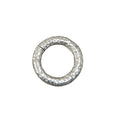 15.5 mm 925 Sterling Silver Hammered Round Clasp - K Jewelry Accessories