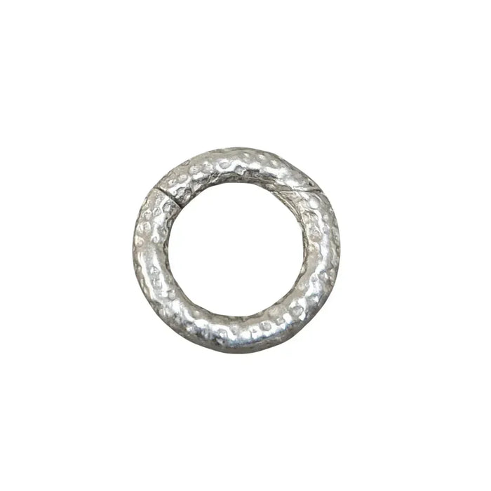 15.5 mm 925 Sterling Silver Hammered Round Clasp - K Jewelry Accessories