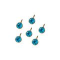 18k Gold 4 mm Neon Blue Apatite Charm Beautiful Jewelry - K Jewelry Accessories