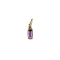 18k Gold Amethyst with Ruby Pendant Very Beautiful charm - K Jewelry Accessories