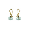 18k Gold Aquamarine Earrings Teardrop Melon Shape - K Jewelry Accessories