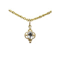 18k Gold Aquamarine Pendant Necklace for women - K Jewelry Accessories