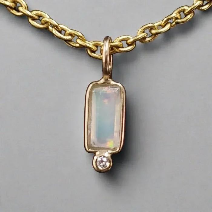 18k Gold Baguette Opal Charms - K Jewelry Accessories
