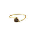 18k Gold Brown Diamond Minimalist Ring Dainty - K Jewelry Accessories