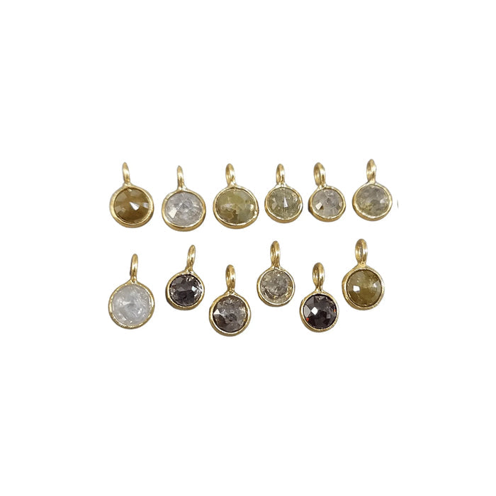 18k Gold Colored Diamond Charm Pendant Jewelry findings - K Jewelry Accessories