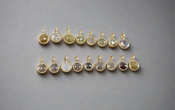 18k Gold Colored Diamond Charm Pendant Jewelry findings - K Jewelry Accessories