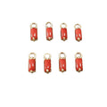 18k Gold Coral Baguette Charms For multipurpose use - K Jewelry Accessories