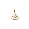 18K Gold Dainty Diamond Charm Pendant Triangle shape - K Jewelry Accessories