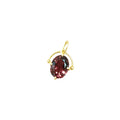 18k Gold Dainty Pink Tourmaline Necklace Pendant - K Jewelry Accessories