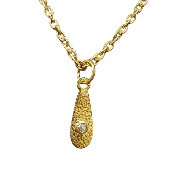 18k Gold Diamond Charm Pendant Dainty for Unisex - K Jewelry Accessories