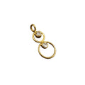 18k Gold Diamond Charms Pendant Two stone - K Jewelry Accessories