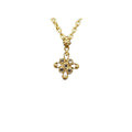 18k Gold Diamond Necklace Pendant Flower Shape for women - K Jewelry Accessories
