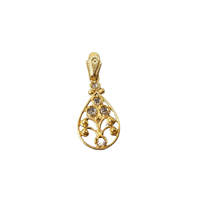 18k Gold Diamond Necklace Pendant Jewelry Findings - K Jewelry Accessories