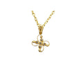 18k Gold Diamond Pendant Charm floral Shape Jewelry - K Jewelry Accessories