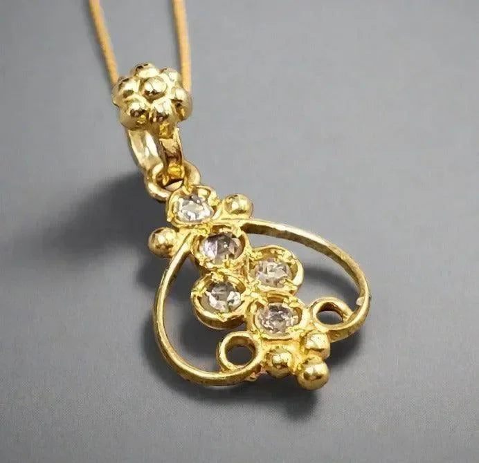 18k Gold Diamond Pendant Charm Jewelry Findings - K Jewelry Accessories